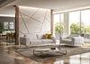 Soho Contemporary Italian White Leather Sofa