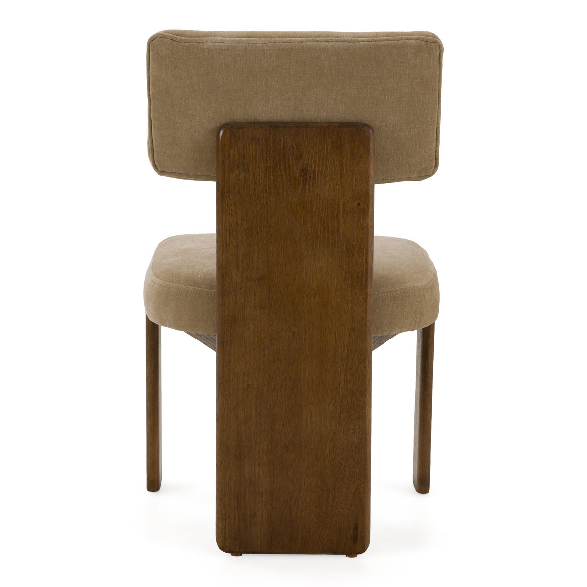 Solis Modern Tan Fabric + Walnut Dining Chair (Set of 2)