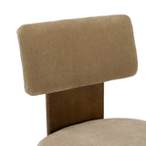 Solis Modern Tan Fabric + Walnut Dining Chair (Set of 2)