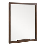 Soria Mid-Century Walnut Mirror