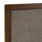 Soria Mid-Century Grey & Walnut Bed