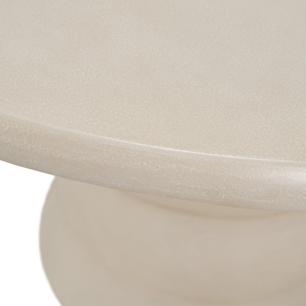 Sosso Modern Beige Round Fiberform Dining Table