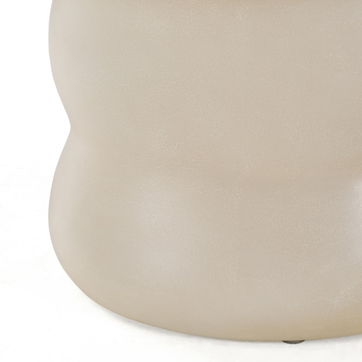 Sosso Modern Beige Round Fiberform Dining Table