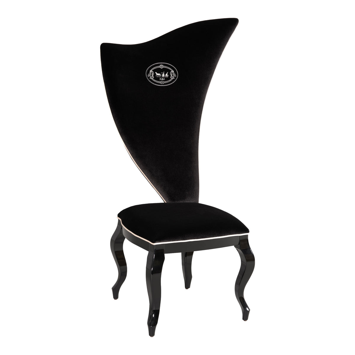 Sovereign Transitional Black Fabric Chair (Set of 2)