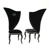 Sovereign Transitional Black Fabric Chair (Set of 2)