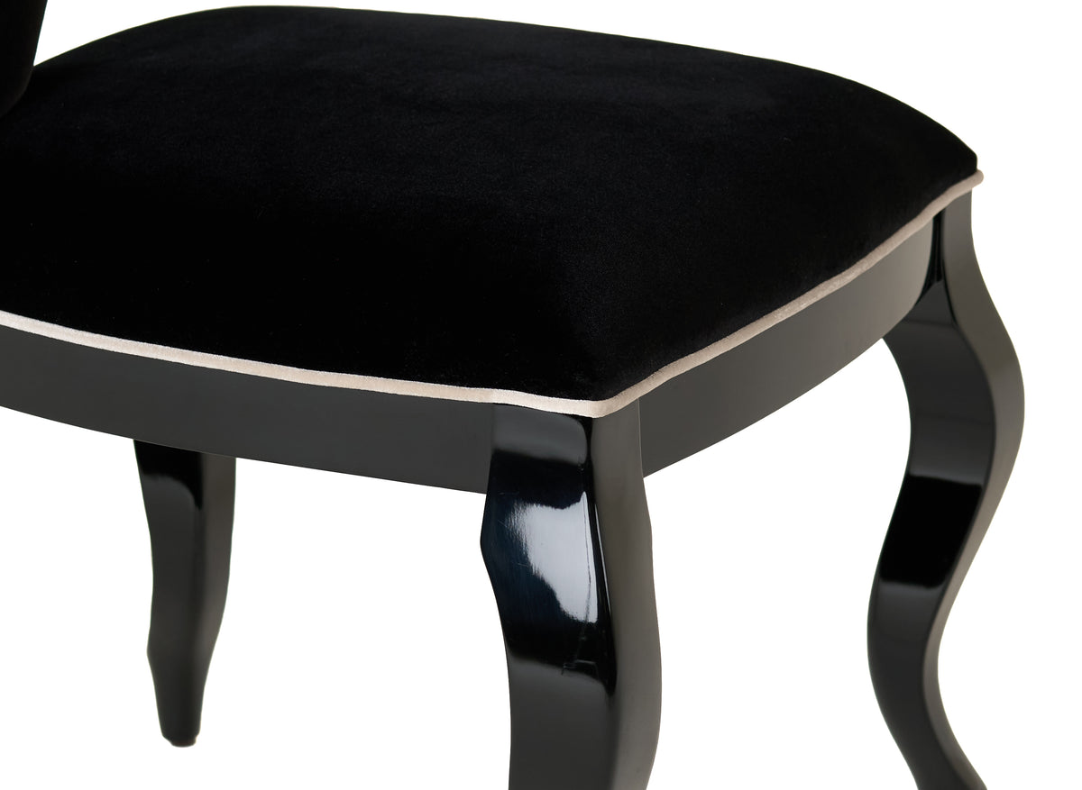 Sovereign Transitional Black Fabric Chair (Set of 2)