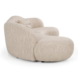 Spiro Modern Beige Fabric Curved Sectional Sofa