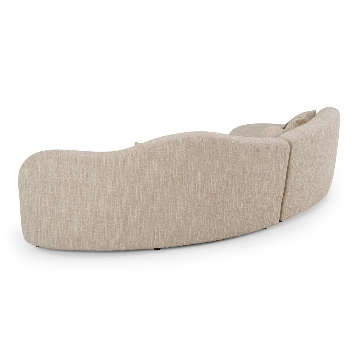 Spiro Modern Beige Fabric Curved Sectional Sofa