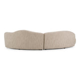 Spiro Modern Beige Fabric Curved Sectional Sofa