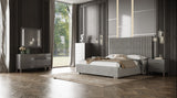 Splendor Grey High Gloss Slatted Chest