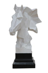 Stallion Geometric White Sculpture
