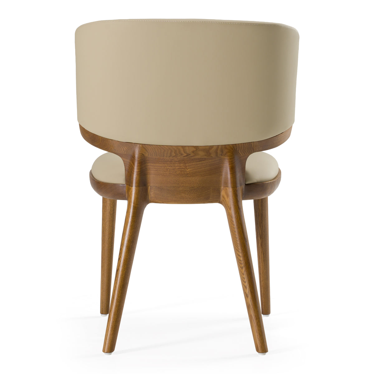 Stanley Contemporary Beige Leatherette and Walnut Dining Chair (Set of 2)