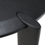 Steven Modern Black Oval Dining Table