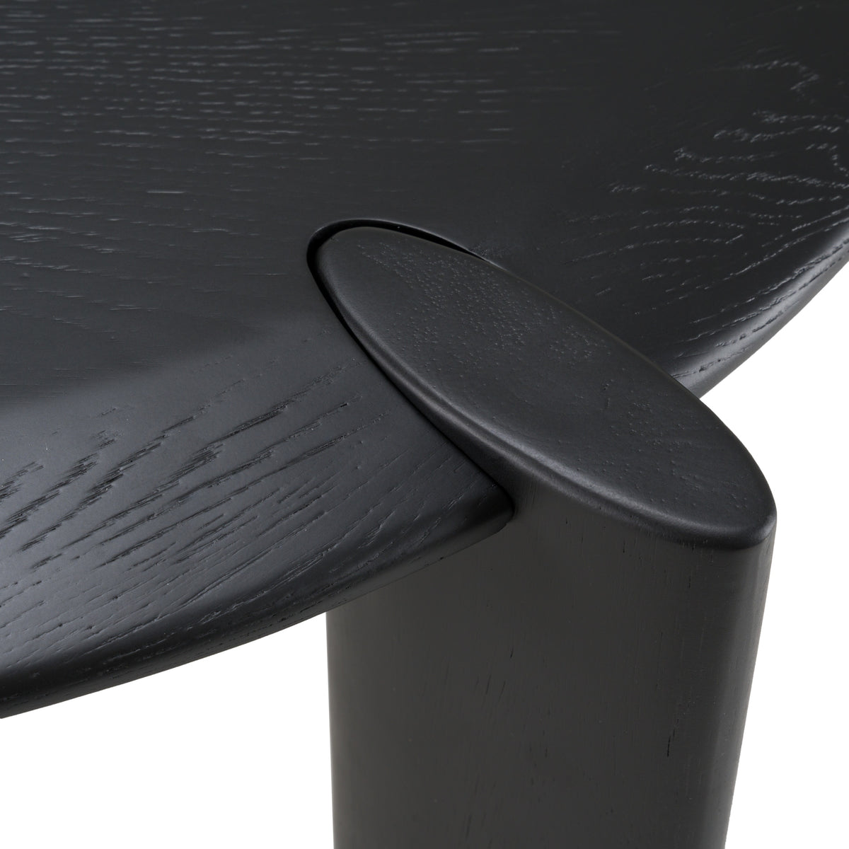 Steven Modern Black Oval Dining Table