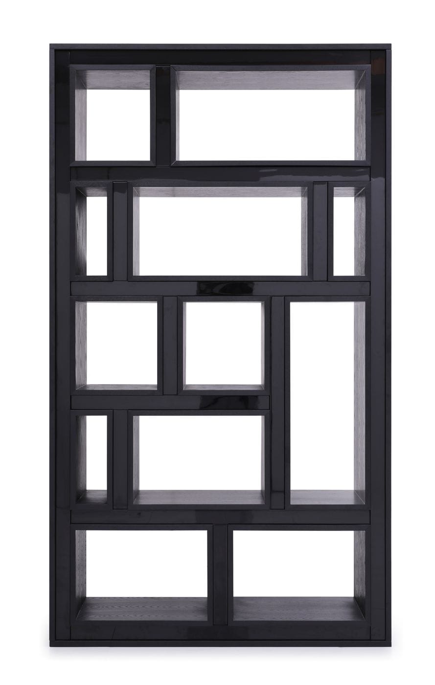 Mielcasa | Black Modrest Suffolk Contemporary Black Ash Bookcase | SKU VGVCBF-003-7 | MPN: 77425 | Free Delivery & Free Return