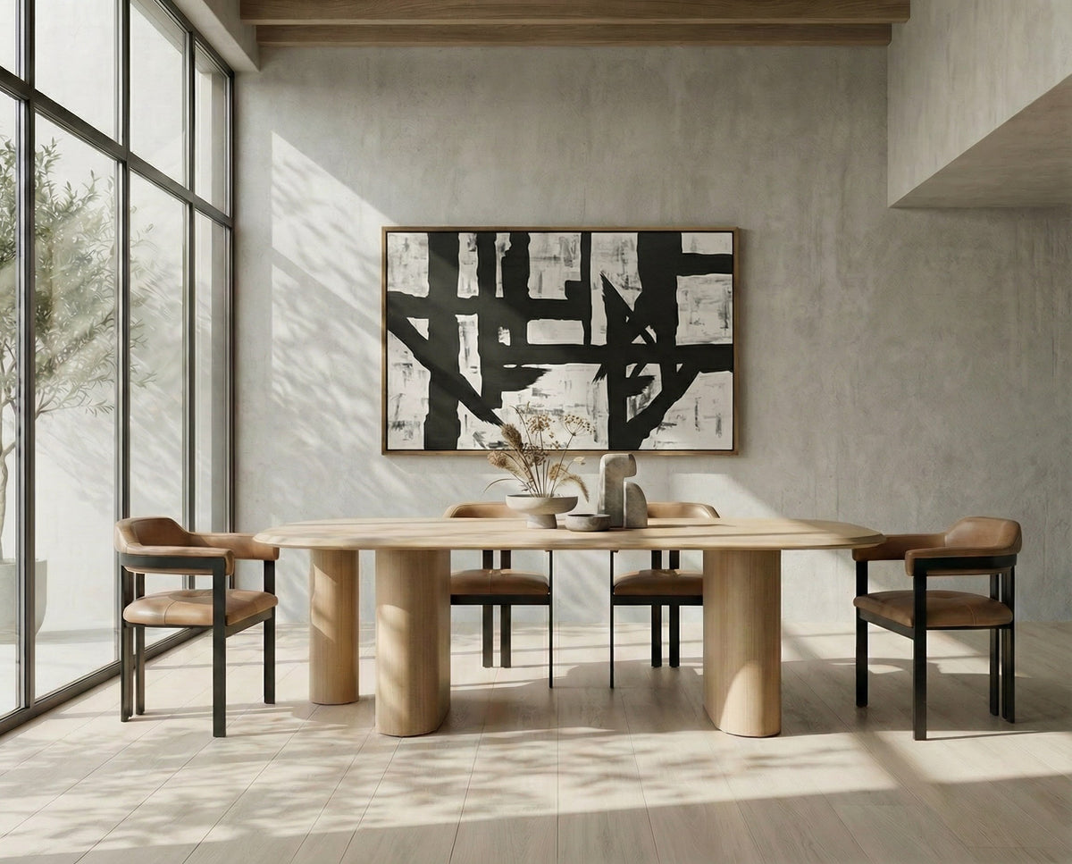 Summit Modern 118" Natural Ash Dining Table