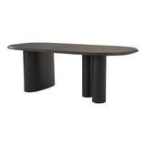 Summit Modern 87" Black Ash Dining Table
