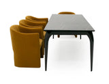 Suri Modern Black Ceramic Extendable 71"/94.5" Dining Table