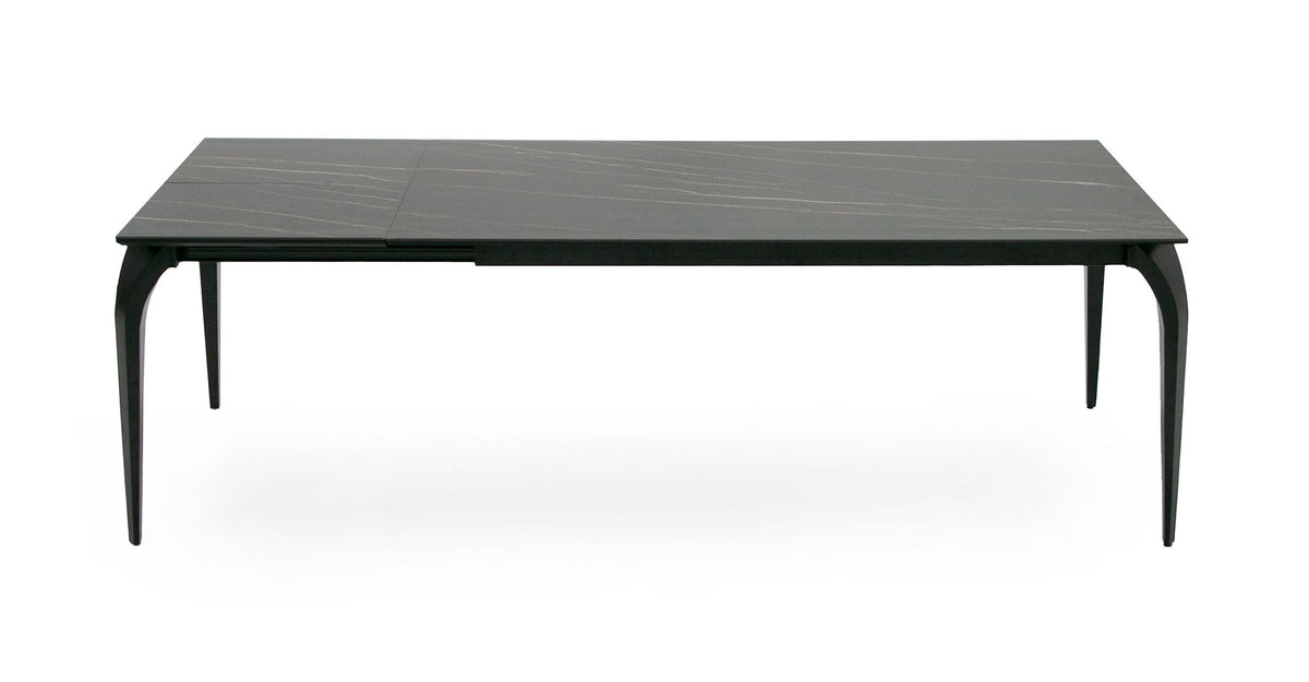 Suri Modern Black Ceramic Extendable 71"/94.5" Dining Table