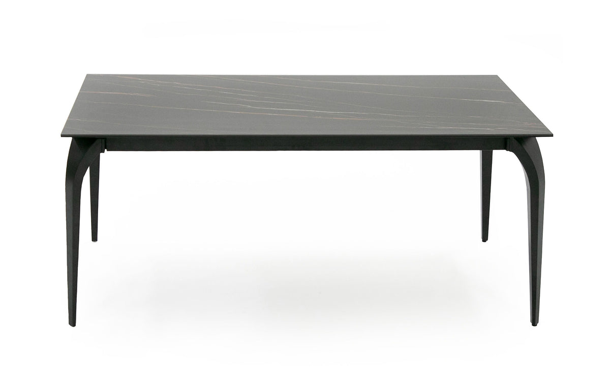 Suri Modern Black Ceramic Extendable 71"/94.5" Dining Table
