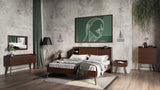 Sutton Eastern King Mid-Century Elisa Acacia Wood Bed