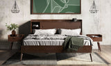 Sutton Queen Mid-Century Elisa Acacia Wood Bed