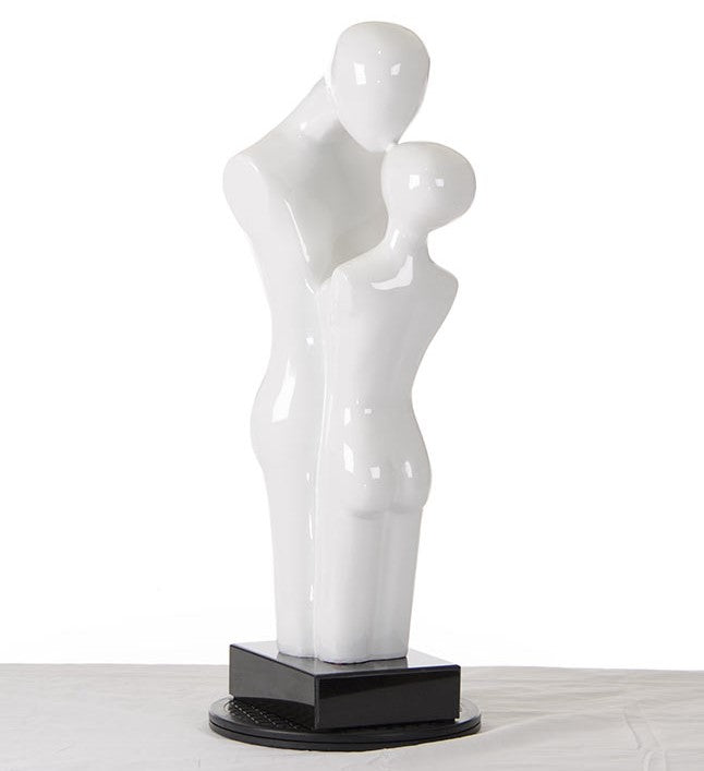 Love Modern White Polyresin Sculpture