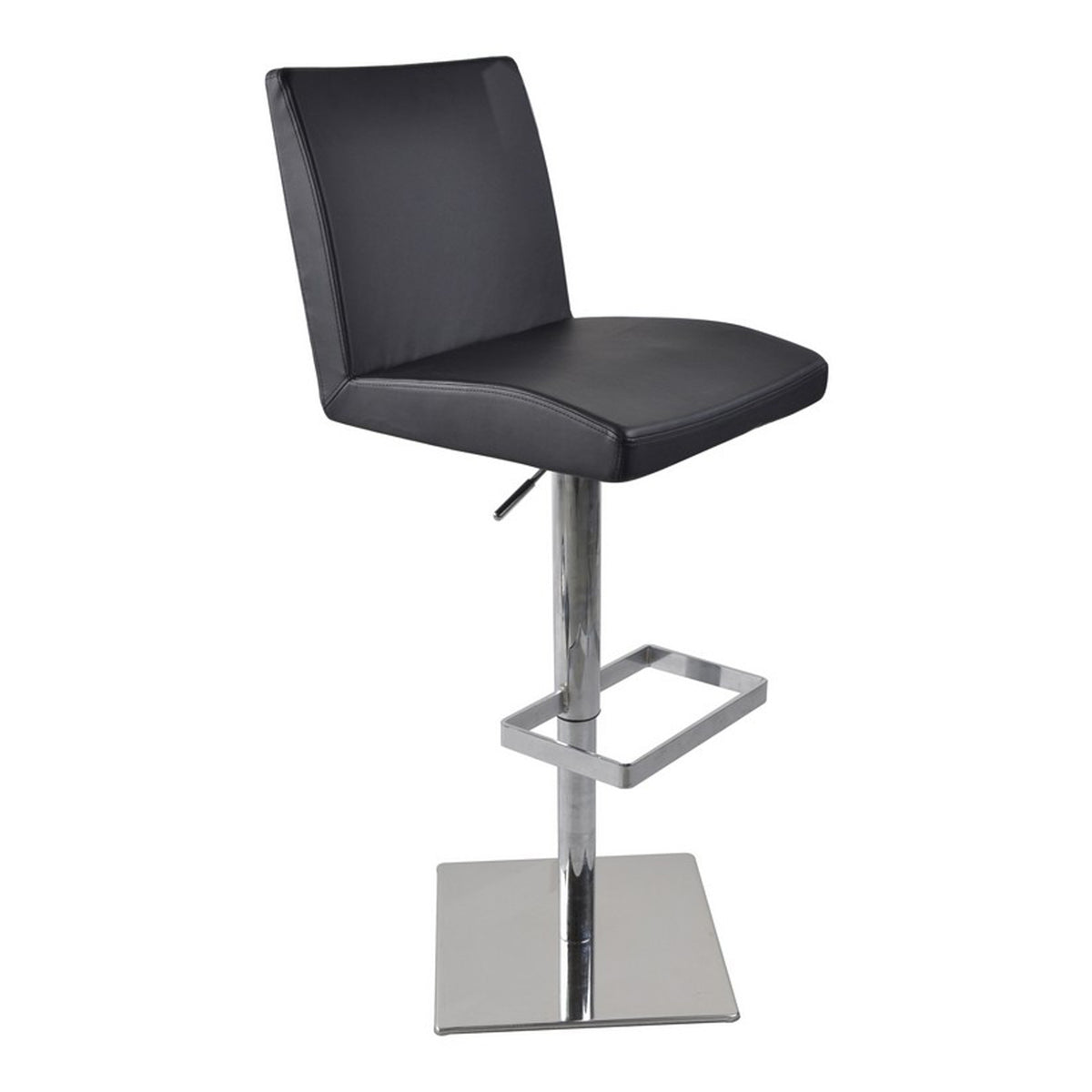 T-1068CN Modern Black Leatherette Adjustable Bar Stool