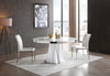 Cabaret Modern White Round Dining Table