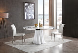 Cabaret Modern White Round Dining Table