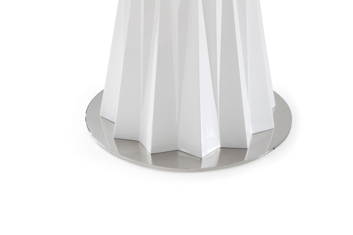 Cabaret Modern White Round Dining Table