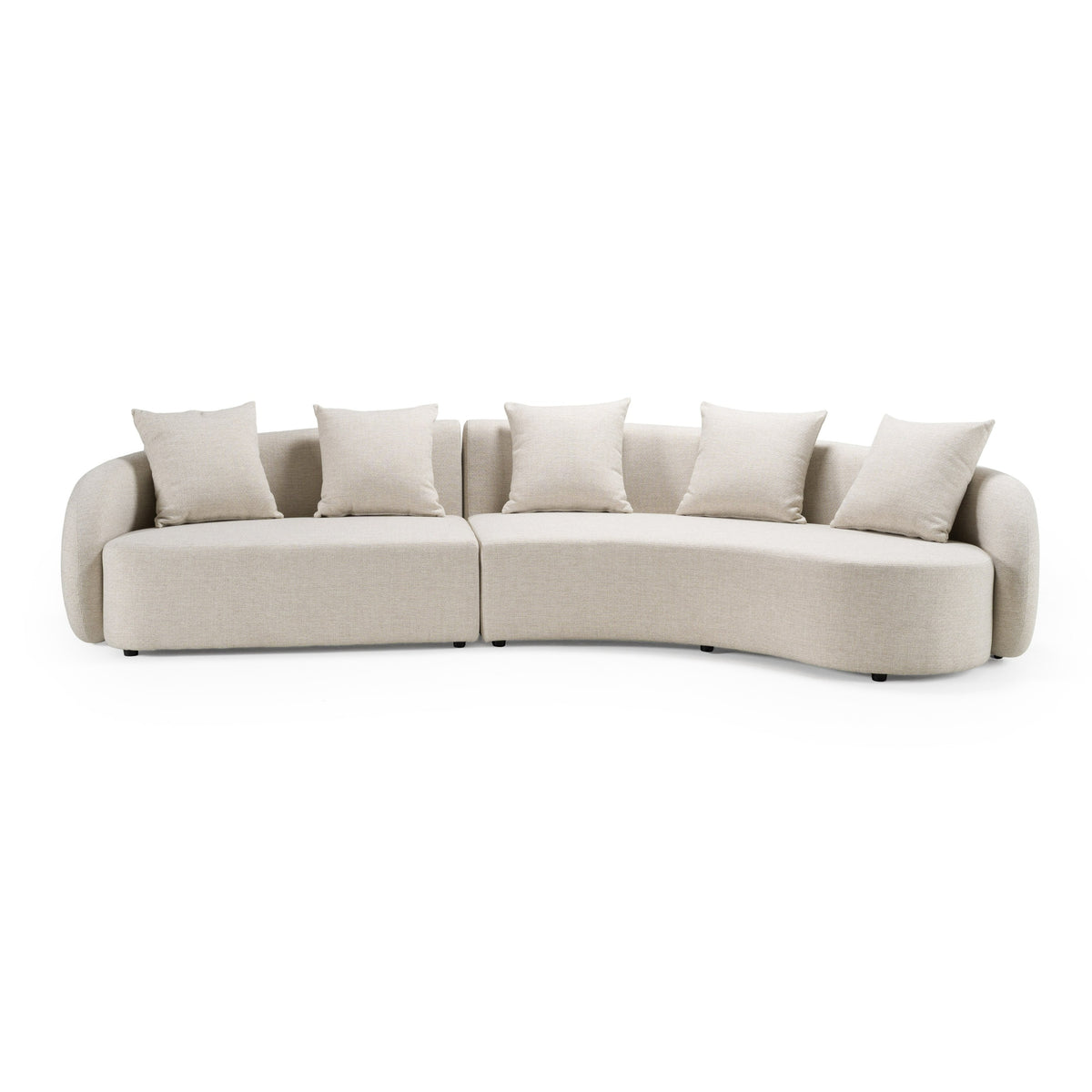 Tabarca Outdoor Beige Fabric Sectional Sofa