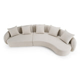 Tabarca Outdoor Beige Fabric Sectional Sofa