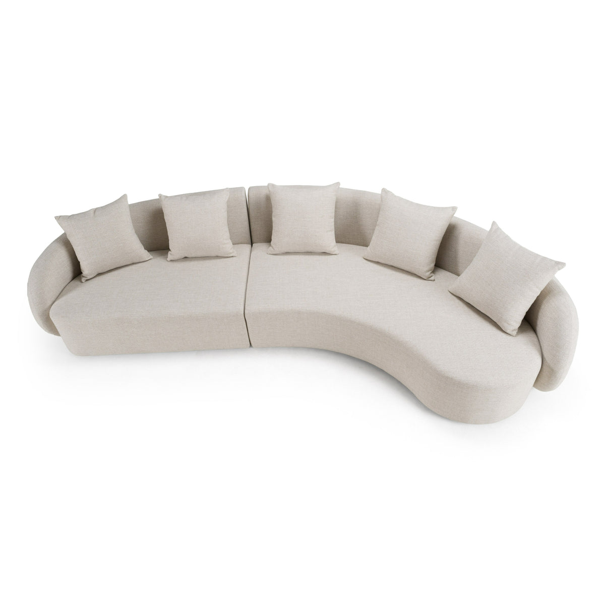 Tabarca Outdoor Beige Fabric Sectional Sofa