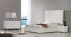 Lyrica White Leatherette With Crystals Bed