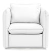 Tamworth Modern White Leather Swivel Lounge Chair