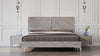 Eastern King Alexa Italian Modern Grey Bed + 2 Nightstands Set