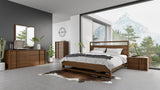 Berlin Modern Walnut Bed