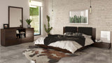 Fantasia Contemporary Dark Walnut Mirror