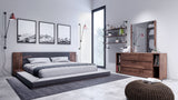 Eastern King Jagger Modern Dark Grey & Walnut Bedroom Set