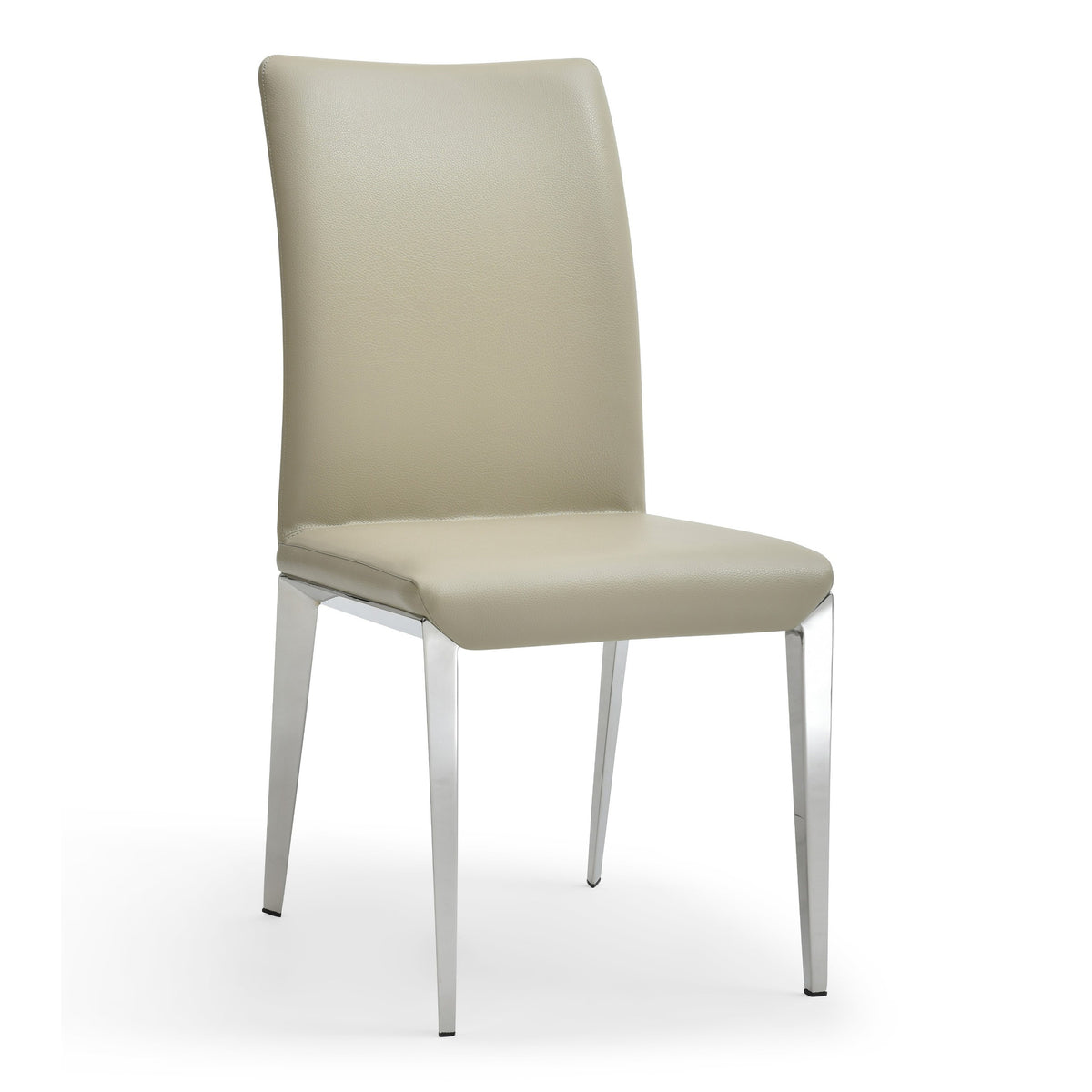 Taryn Modern Light Grey + Stainless Steel Dining Chair (Set of 2)