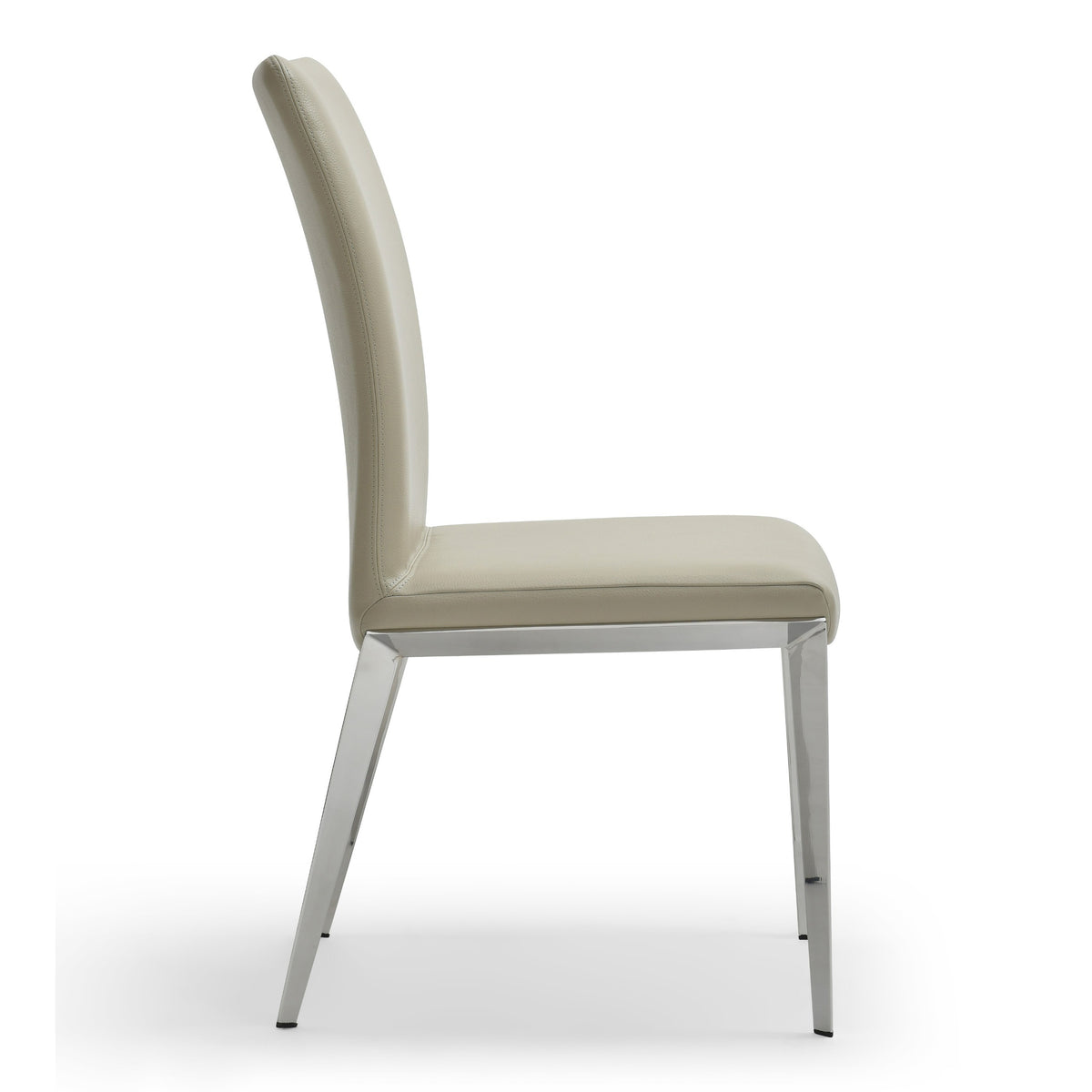 Taryn Modern Light Grey + Stainless Steel Dining Chair (Set of 2)