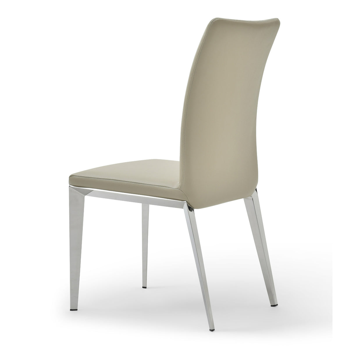 Taryn Modern Light Grey + Stainless Steel Dining Chair (Set of 2)