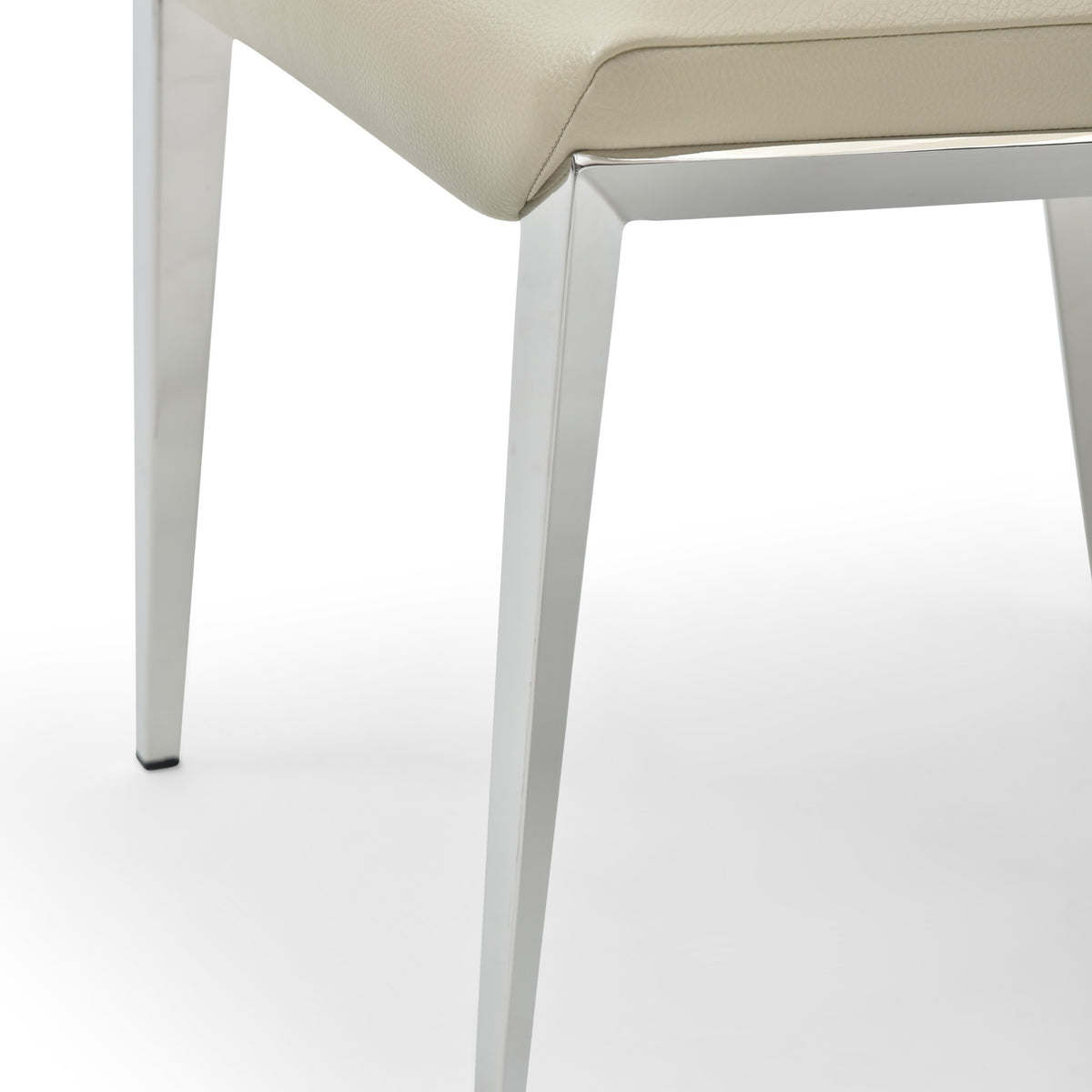 Taryn Modern Light Grey + Stainless Steel Dining Chair (Set of 2)