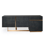 Tasha Modern Black Ash + Brushed Gold Buffet