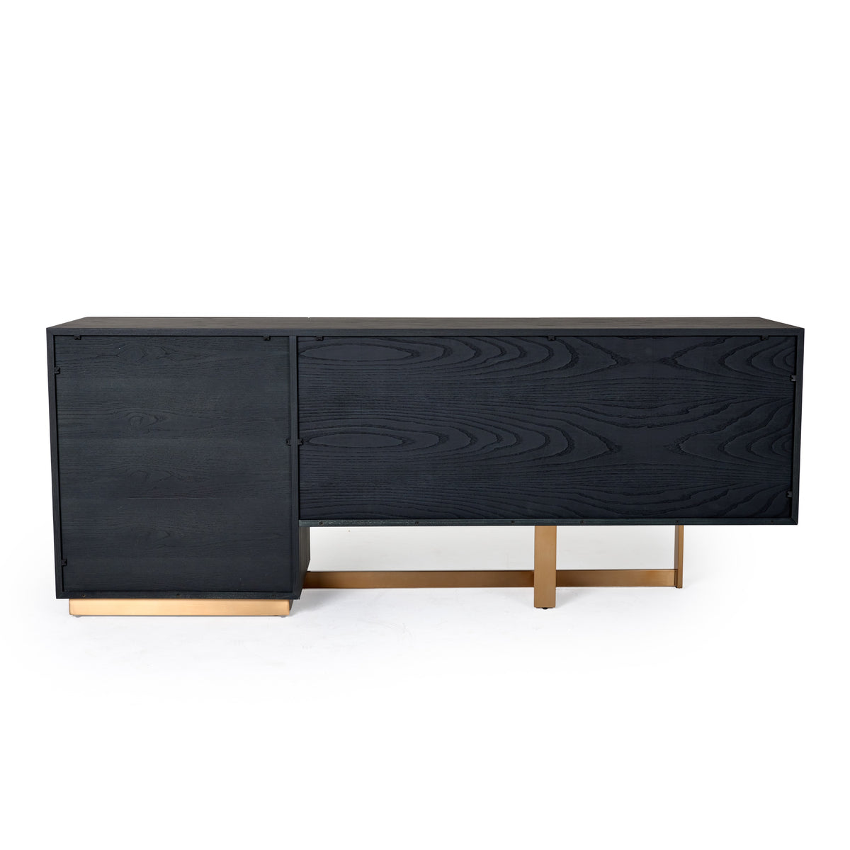 Tasha Modern Black Ash + Brushed Gold Buffet