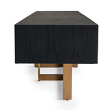 Tasha Modern Black Ash + Brushed Gold TV Stand