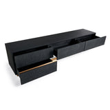 Tasha Modern Black Ash + Brushed Gold TV Stand