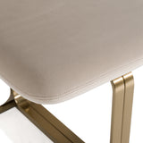 Tasha Modern Beige Velvet + Brushed Brass Dining Chair (Set of 2)