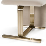 Tasha Modern Beige Velvet + Brushed Brass Dining Chair (Set of 2)